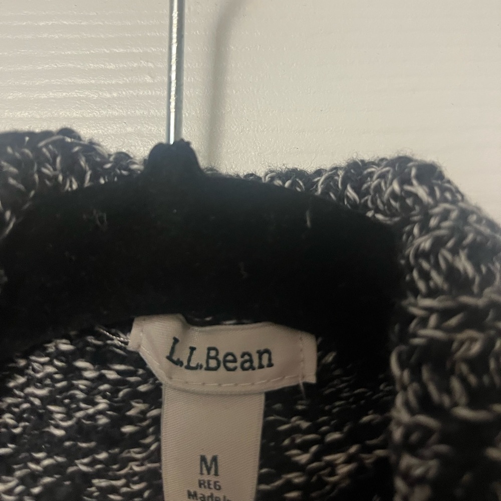 ❄️ LL Bean Knit Shawl Collar Jacket, Size Medium - Picture 4 of 5